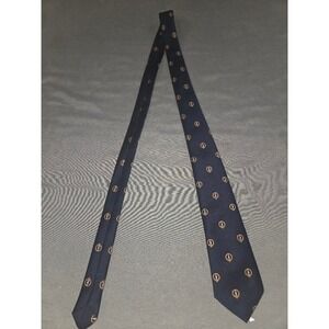 RARE Vintage Ingles Buchan Galashiels Tie Scottish MacLeod Clan Crest Bull